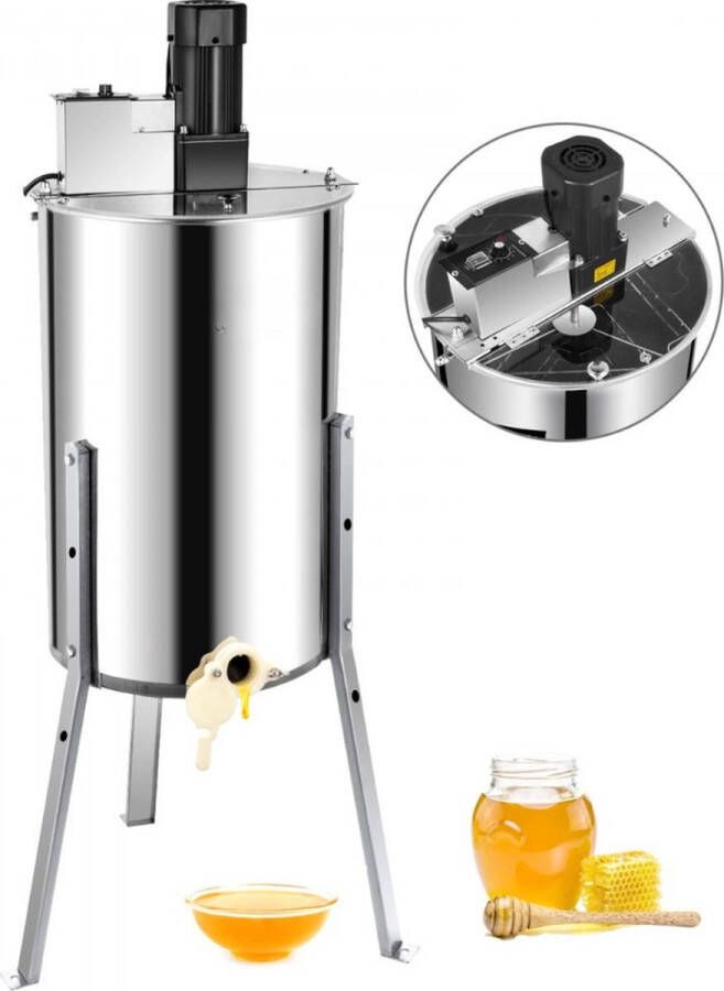 Honingextractor Handmatig 3 6 Nieuwe Drie Honingraat Food Grade Roestvrij staal Handmatige honingextractor voor bijenteelt Bee Harmony met deksel