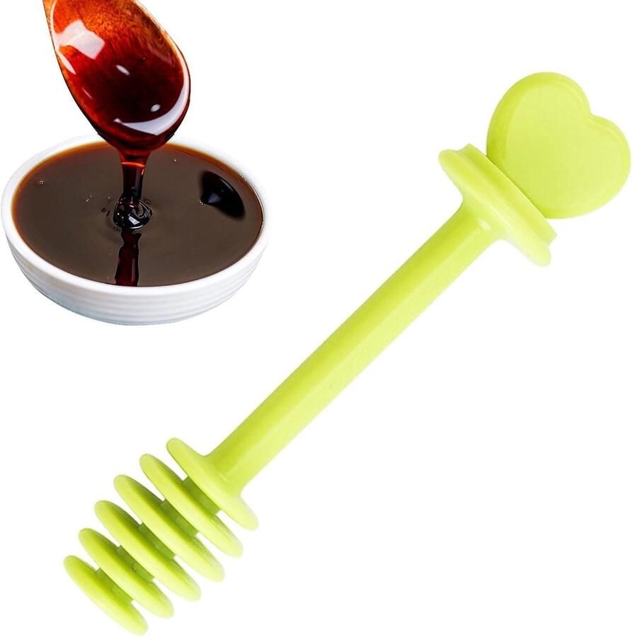 Honingstok Mixer Honinglepel Roerder Koffie Thee Roeren Uniek Sleuf Ontwerp 14 x 4 x 2 cm