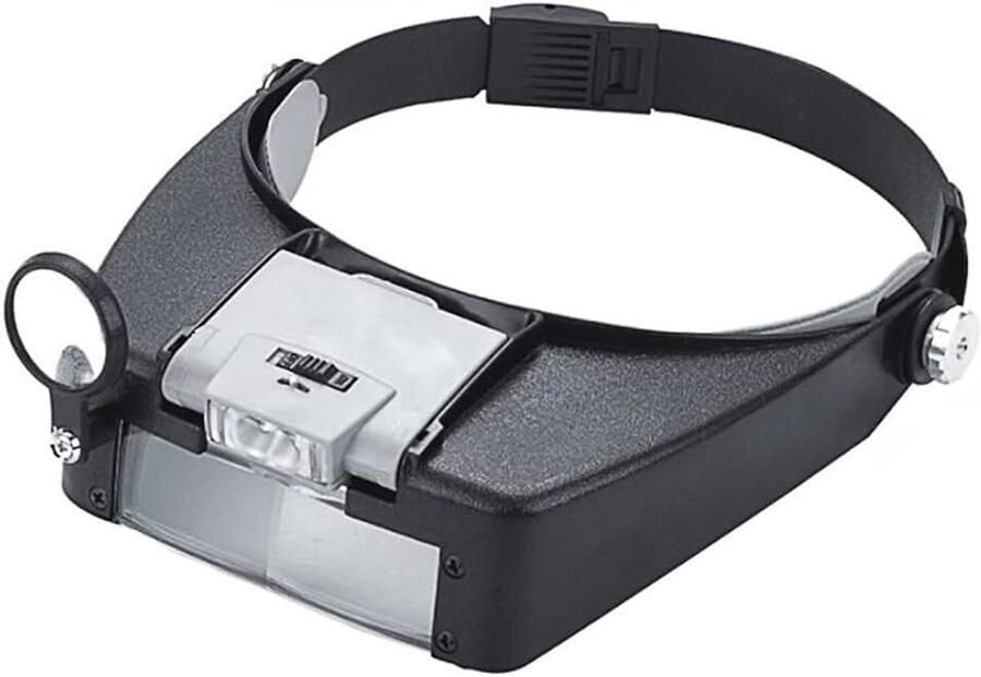 Hoofdband Loep Handen Vrij Hoofdloep Loepbril LED Juweliersloep voor Brillendragers Sieraden Diamanten Postzegels Tandarts