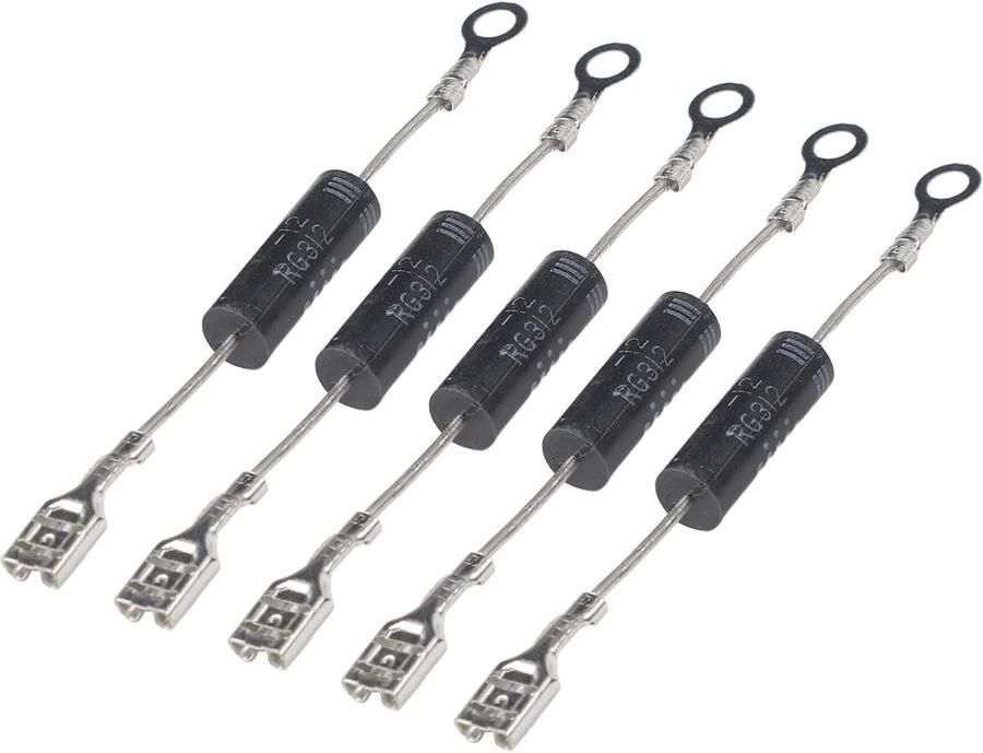 Hoogspanningsdiode Set Microgolf Component Elektrische Reparatie 12kV Omgekeerd Voltage 350mA Stroom Zwart