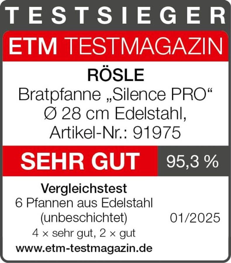 Hoogwaardige roestvrijstalen braadpan met siliconen handvat 28 cm inductie en vaatwasmachinebestendig