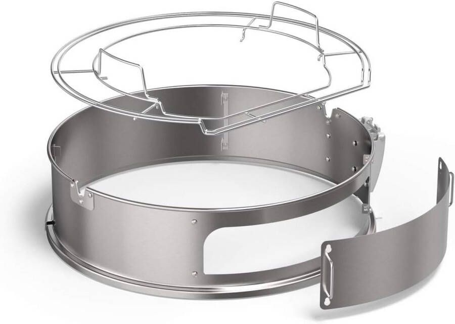 Hoogwaardige Roestvrijstalen Gourmetring voor Kogelbarbecue Perfect voor Pizza en Gevogelte