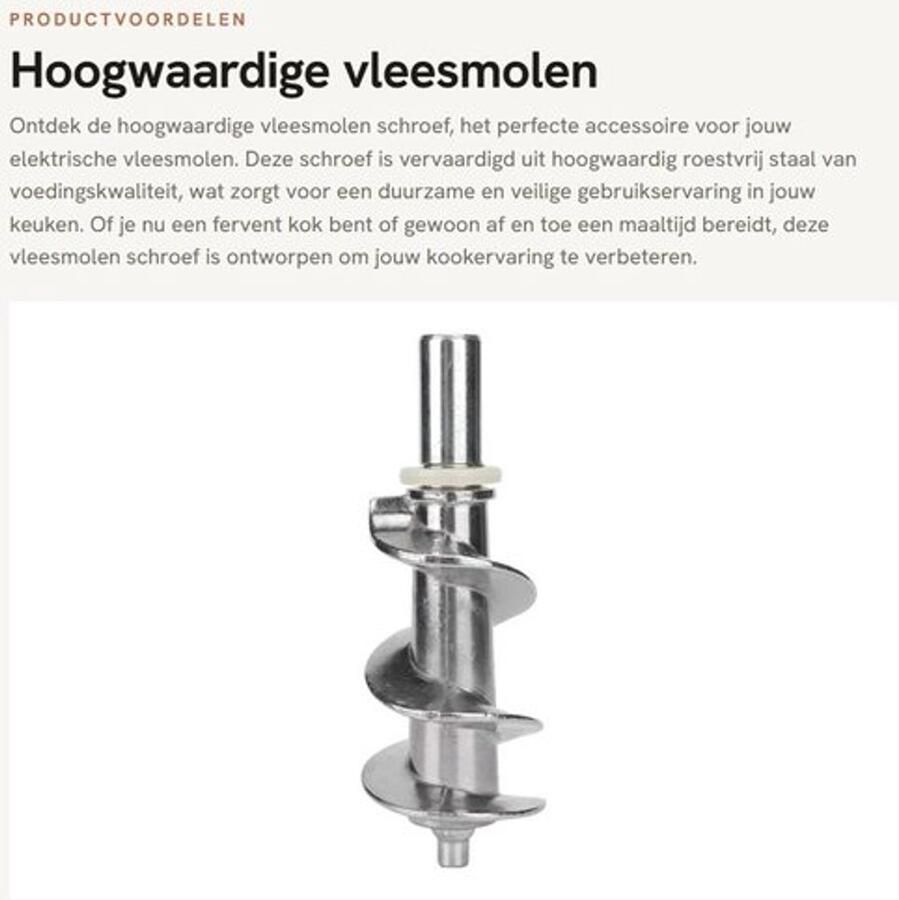 Hoogwaardige vleesmolen Vleesmolenaccessoire Duurzaam Roestvrij staal Keukenaccessoire Veilig en niet-giftig Geschikt voor th