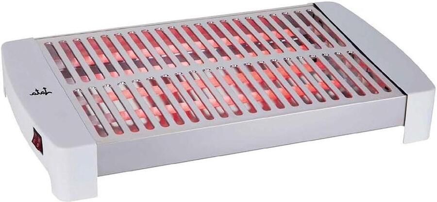 Horizontale Broodrooster Grill Apparaat Brood en Snacks 5 Kwartsstaven 35 x 25 cm Wit