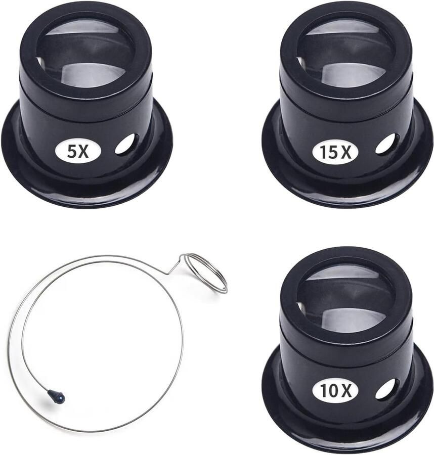 Horloger Monoculair 5X10X15X Reparatie Horloge Sieraden met Vergrootglas voor Munt Postzegels