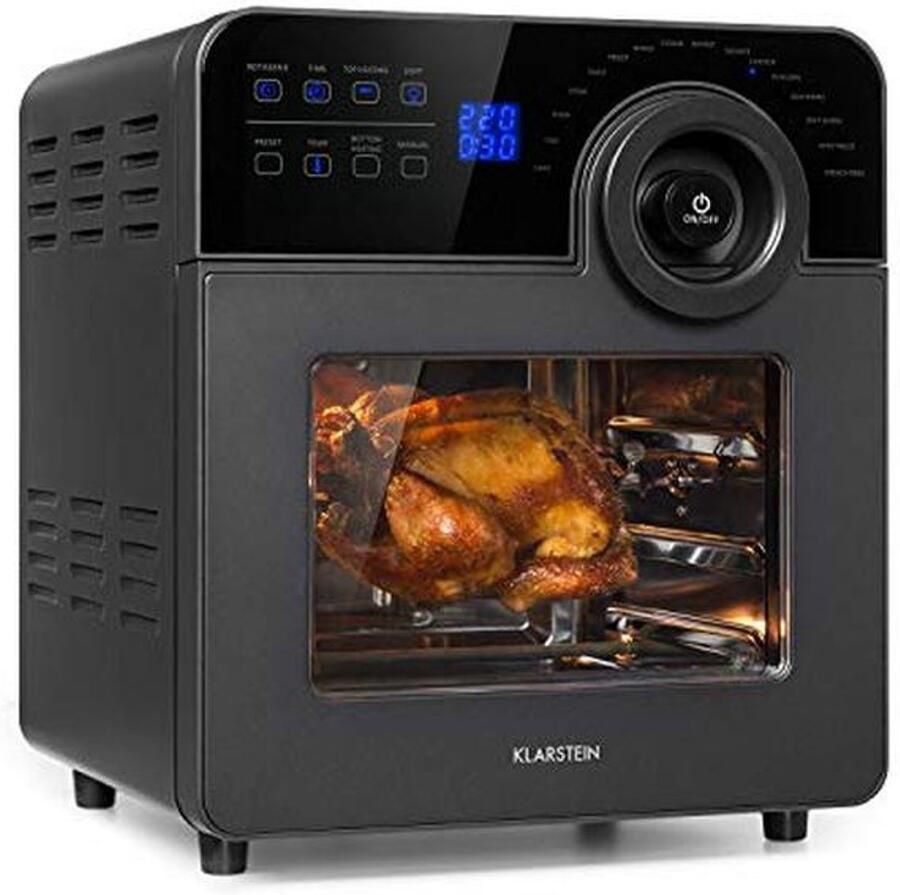 Hot Air Fryer met Digitale Bediening en 16 Voorgeprogrammeerde Instellingen 14 L Capaciteit 1700 W Tot 220 °C