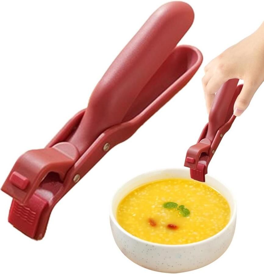 Hot Bowl Gripper Anti-verbranding Plaat Tang Multifunctionele Silicone Keuken Gadget voor Hete Kommen en Borden