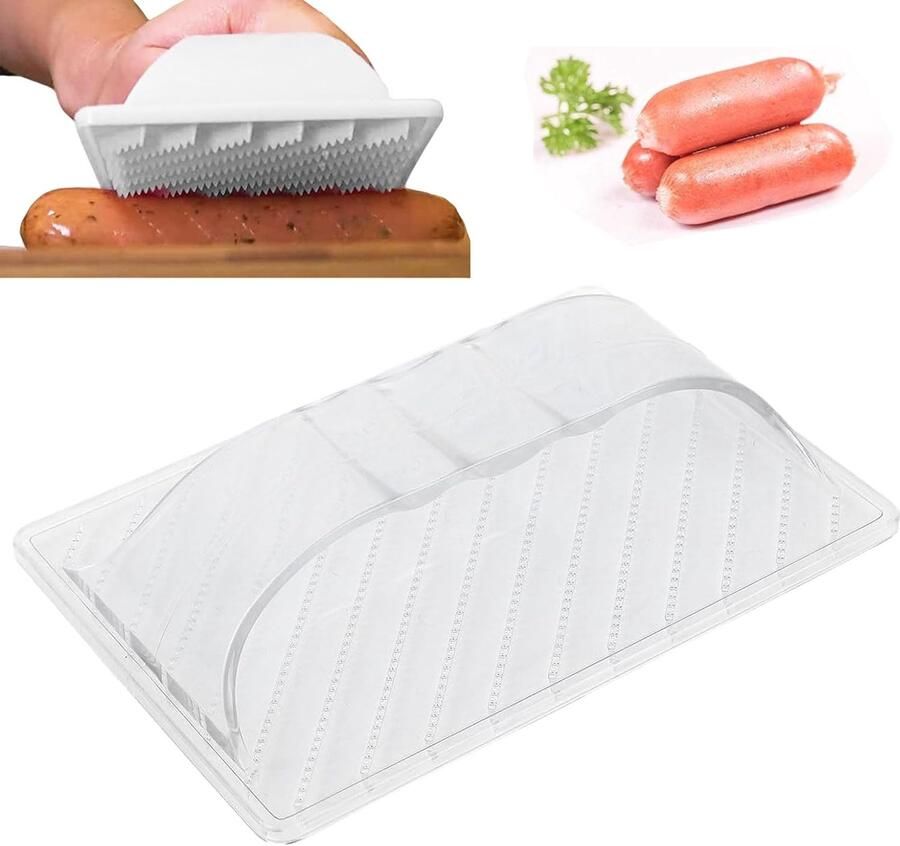 Hot Dog Worstjessnijder Hot Dogs Snijgereedschap Worstsnijder Grill Worstsnijder Gereedschap Gekarteld Ontwerp Voor Snijden Voor Grill Picknick (A)