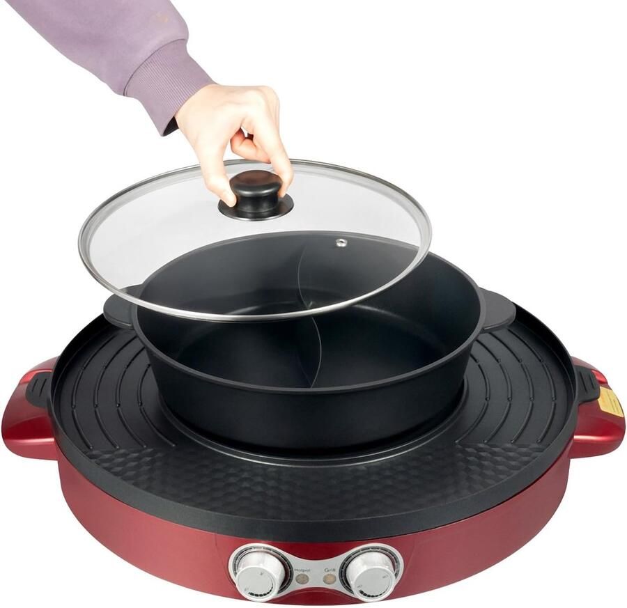 Hot pot met grillfunctie 2200 W HotPot met deksel