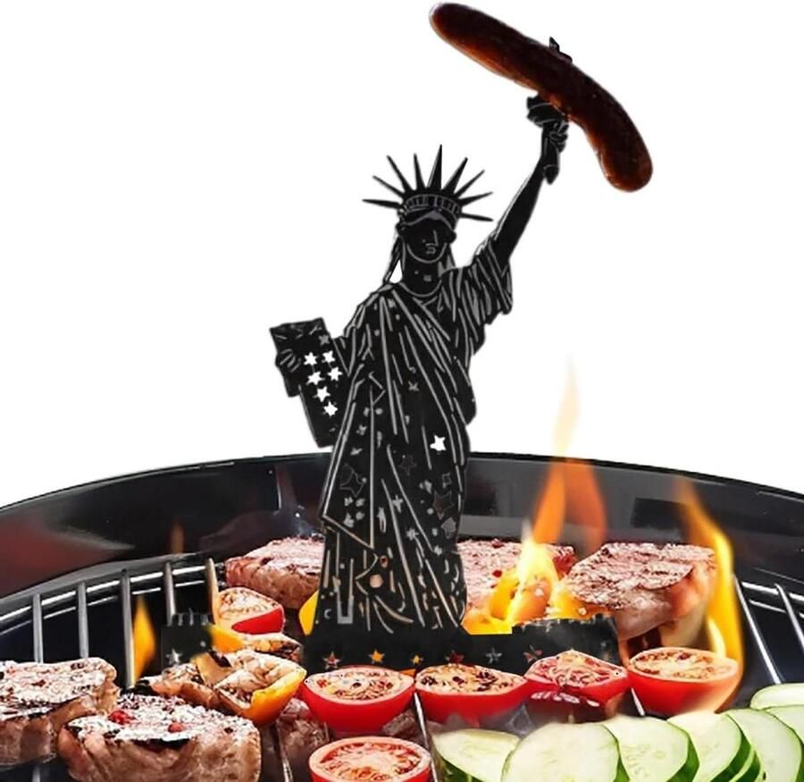 Hotdog Grill Rek Worstjes Houder Barbecue Accessoire Uniek Godin Ontwerp 20 x 15 cm Meerkleurig