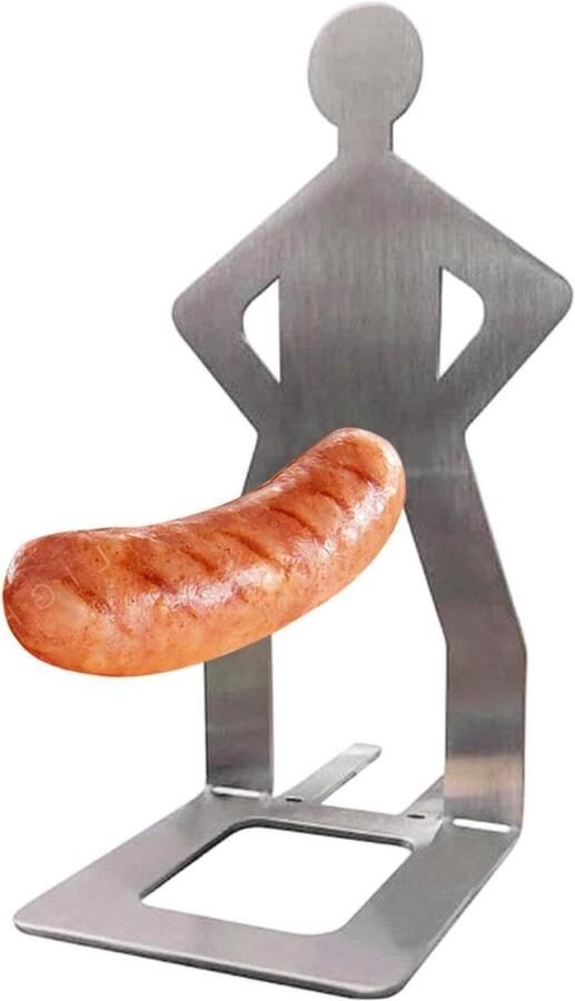 Hotdog Grillhouder Worsthouders Barbecueën en Grillen Gelijkmatige Verhitting 20.5 cm Zilverkleurig