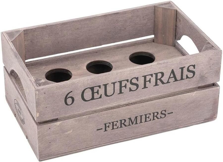 Houder voor 6 Eieren van Hout
