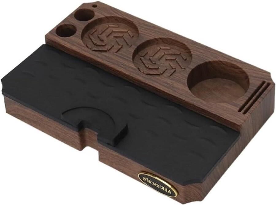 Houder voor zeefhouder voor koffieperstation 51 mm 54 mm 58 mm ABS compatibel met Delonghi Breville Lelit accessoires voor espresso gereedschap voor barista (Wood Grain station)