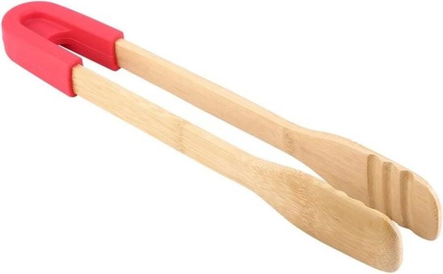 Houten BBQ-tangen voor koken en serveren ideaal voor brood steak salade en buffet