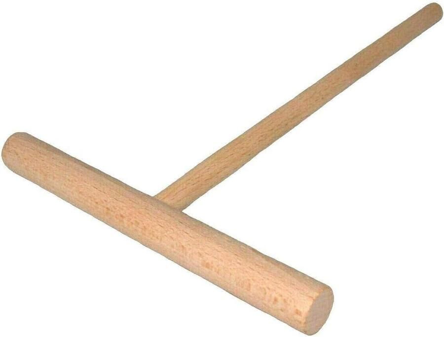 Houten Beslagspreider Pannenkoek Tool Pannenkoeken Bakken Professionele Stabiliteit 14cm Breed Bruin