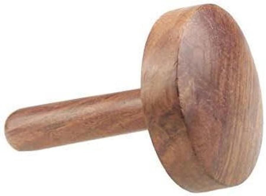 Houten Broodpers Plattebrood Maker Brood Bakken Ergonomische Handgreep 12 cm Lengte Donkerbruin
