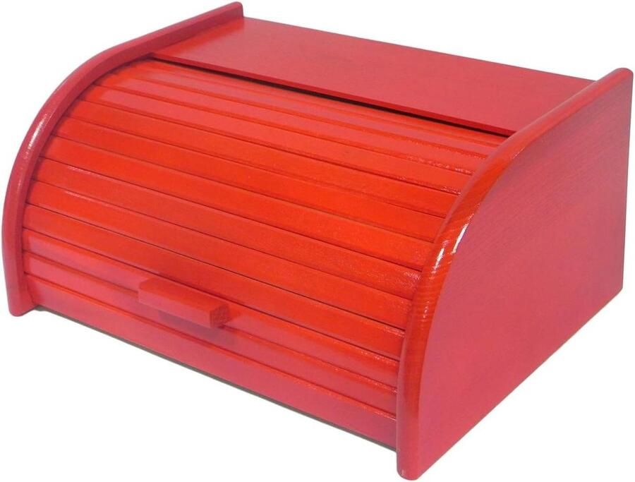 Houten Broodtrommel Keuken Opberger Brood Vers Houden Massief Beukenhout 16 x 31 x 26 cm Houtkleur