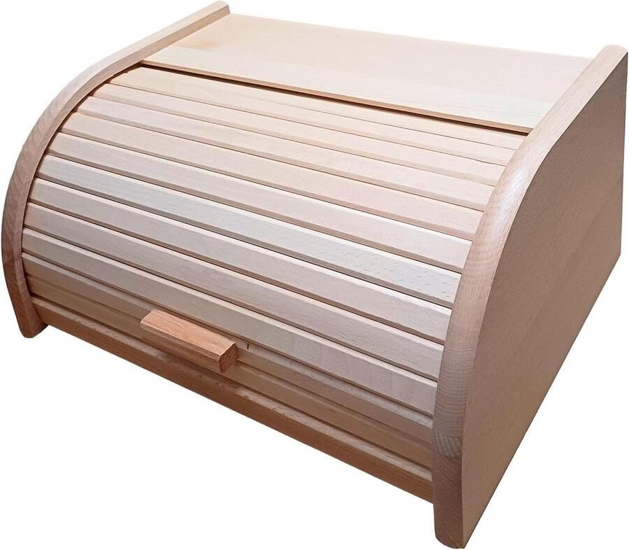Houten Broodtrommel Keuken Opberger Brood Vers Houden Massief Beukenhout 31 x 26 x 16 cm