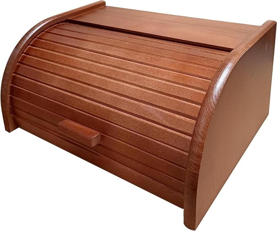 Houten broodtrommel Opbergdoos brood vers houden Gemaakt van beukenhout Large 10 Liter Natuurlijk hout