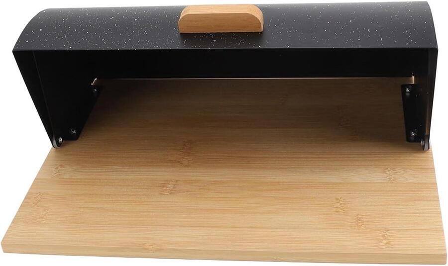 Houten Broodtrommel Trommel Brood Opslag Brood Vers Houden Platte Zijkant Ontwerp