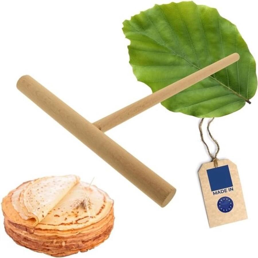 Houten crêpesverdeler Keukenhulp voor pannenkoeken 22 5 x 20 cm