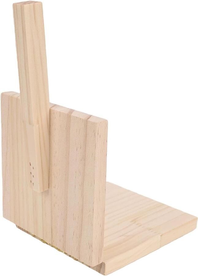 Houten Deegpers Flatbread Maker Zelfgemaakte Broodjes Ergonomisch Handvat 23 x 16 x 7.2 cm Natuurlijk Hout
