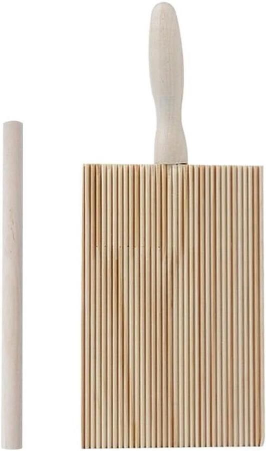 Houten Deegroller Set Pastamaker Hulpmiddel Zelf Pasta Maken Met Handvat en Roller 21.5 x 8.5 cm