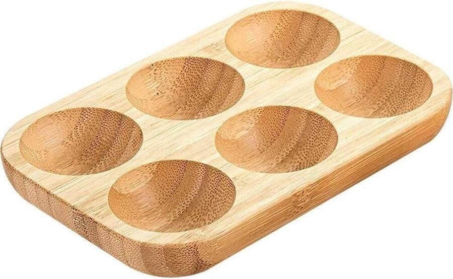 Houten Ei Houder Ei Tray Organizer Keuken Opbergen Natuurlijk Houtmateriaal 15 x 9.5 x 2 CM