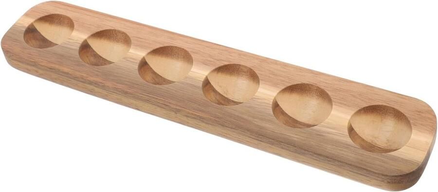 Houten Eier Tray Eierhouder Keuken Opslag Thuis Met Compartimenten 12 Eieren Natuurlijk Hout