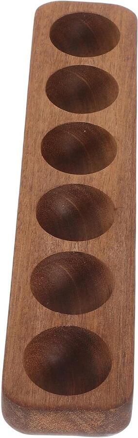 Houten Eierdop Eierhouder Keuken Organiseren Natuurlijk Hout 30 x 6 x 3 cm Lichtbruin