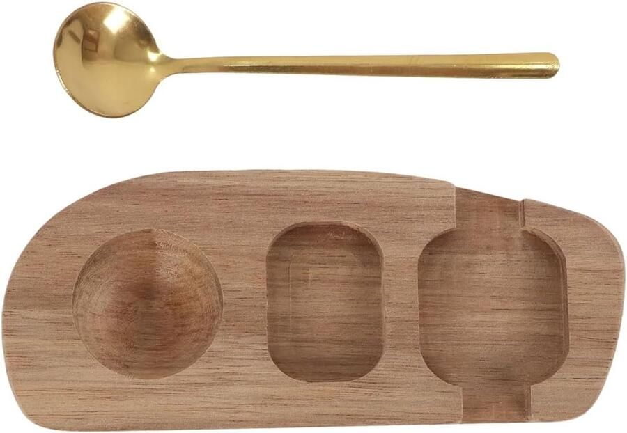 Houten Eierdopjes Set Eierhouders Ontbijttafel Presentatie Stabiele Houders 16x6.5x2cm