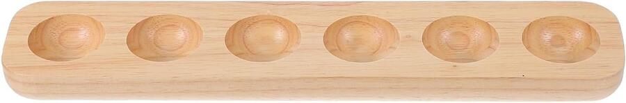 Houten Eierhouder Eierrek Eierplateau Keuken Organisatie Natuurlijke Afwerking 31.5 cm Koffie
