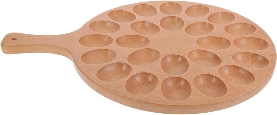 Houten Eierhouder Eierrek Gevulde Eieren Feestelijke Gelegenheden Eenvoudig Schoon Te Maken 40.60X30.00X15.00CM Khaki