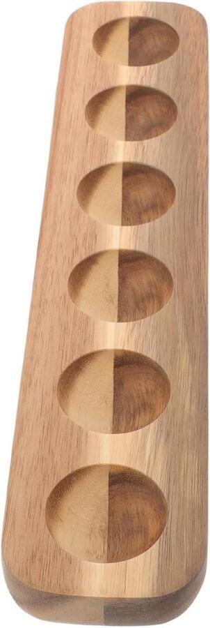 Houten Eierhouder Eierrek Keuken Eieren Bewaren Gladde Afwerking 32 cm Lengte Houtkleur