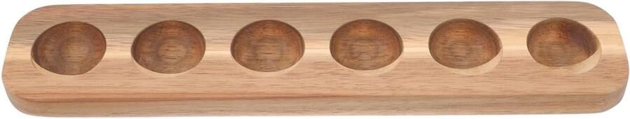 Houten Eierhouder Eierrek Keuken Eieren Opbergen Met Compartimenten 32 x 7 x 2.2 cm Natuurlijk Hout