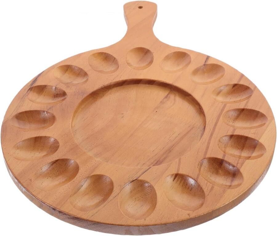 Houten Eierhouder Eierrek Keuken Organisatie Reversible Plaat 40x29.5 cm Lichtbruin