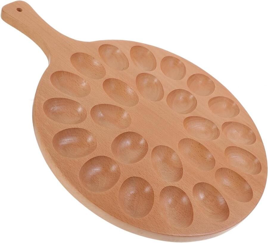 Houten Eierhouder Eierrek Keuken Paasdecoratie Glad Afgewerkt 40.6 x 30 cm Khaki