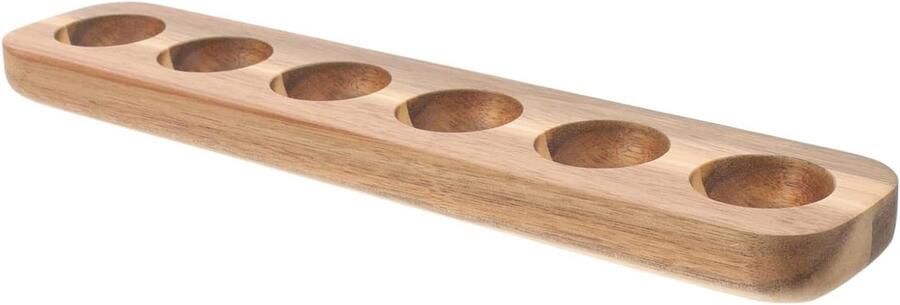Houten Eierhouder Eierrekje Keuken Eieren Bewaren Met Compartimenten 32 cm Lengte Natuurlijk Hout