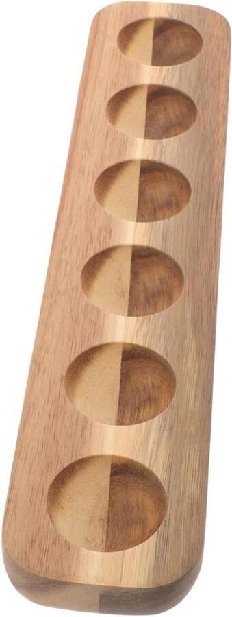 Houten Eierrek Eierhouder Keuken Eieren Opbergen Compartiment Ontwerp 32x7x2.2cm Natuurlijk Hout