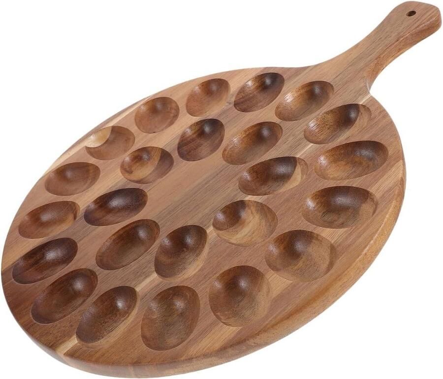 Houten Eierrek Opslaghouder Feestelijke Decoratie Praktisch Ontwerp 40.6 cm Natuurlijk Hout