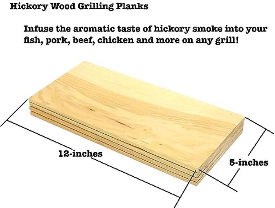 Houten Grillplank 12 x 5 Hickory 4-Pack - Foto 2