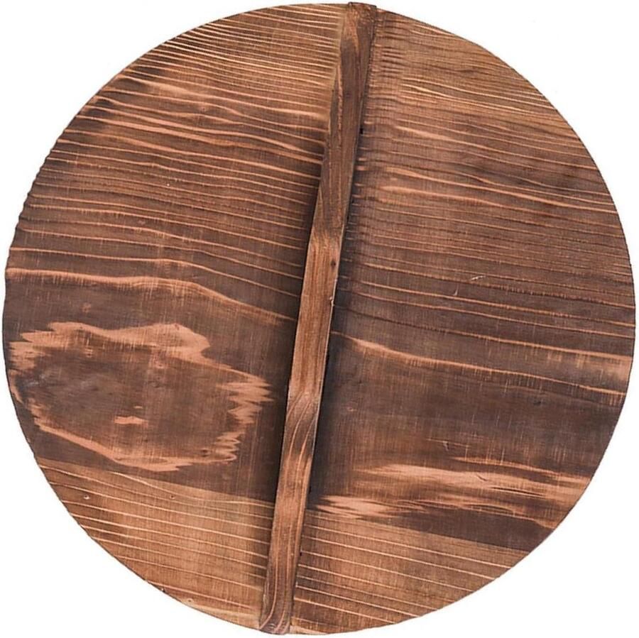 Houten Koekenpan Deksel Keuken Accessoire Veilig Koken Hittebestendig Ontwerp 22CM Diameter Bruin