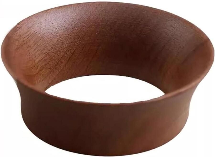 Houten Koffie Ring Doseerhulp Portafilter Espresso Distributie Magnetische Stabiliteit 51mm Bruin