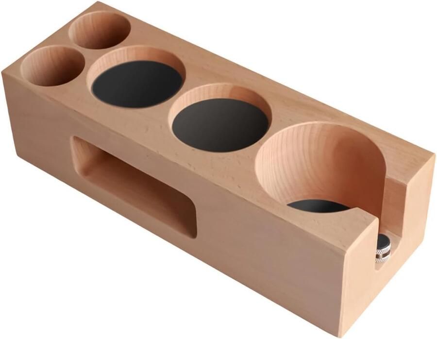 Houten Koffie Station Barista Organizer Espresso Bereiding Centrale Opslag 51 54 mm Natuurlijk Hout