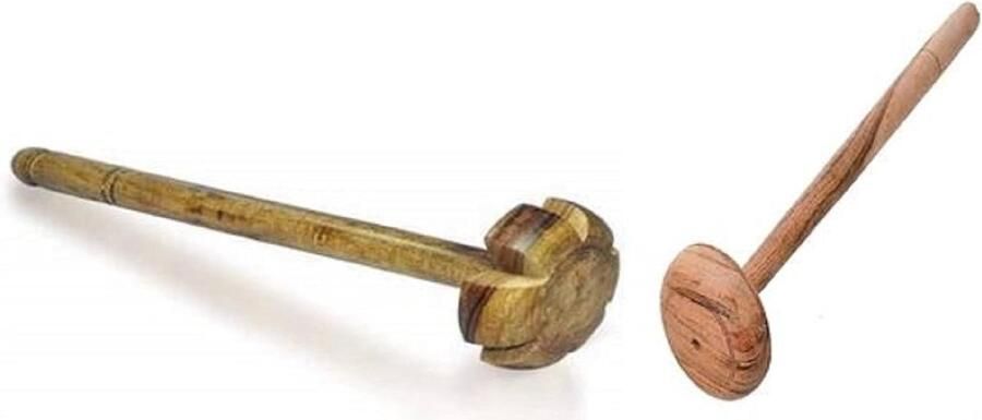 Houten Lassi Klopper Karnemelk Mixer Keuken Gereedschap Traditionele Handgemaakt 30.5 cm Houtkleur