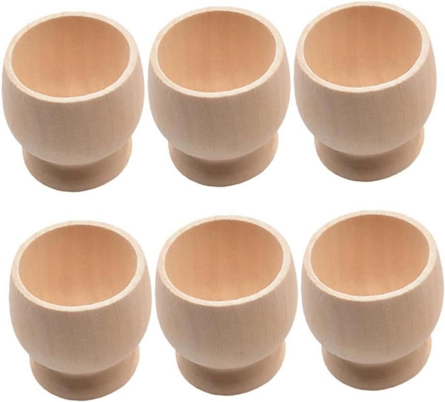 Houten Paasei Houder Eierhouder Hout Paasdecoratie Knutselen Veilig Kindvriendelijk Ontwerp 4.5 x 4.5 x 3.5 cm