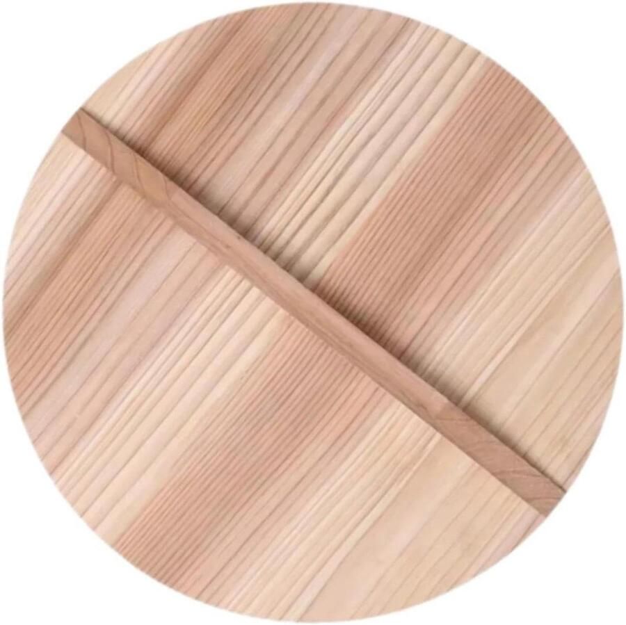 Houten Pannendeksel Wokdeksel Keukenaccessoire Koken Beschermen Hittebestendig Handgemaakt 24 cm Houtkleur