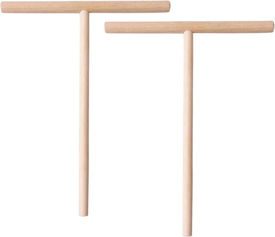 Houten Pannenkoek Verdeler Set van 2 voor Dunne Pannenkoeken en Crêpes