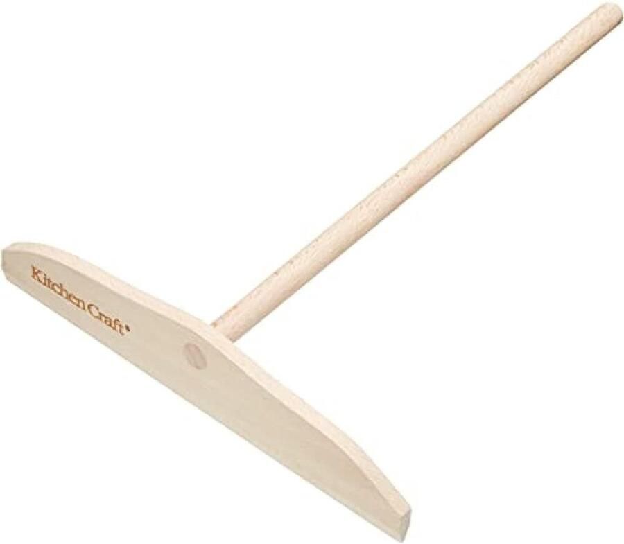 Houten Pannenkoekenverdeler Crêpe spatel Perfecte Pannenkoeken Maken Scherpe Verspreidingsrand 3.7 x 17.1 cm Houtkleur