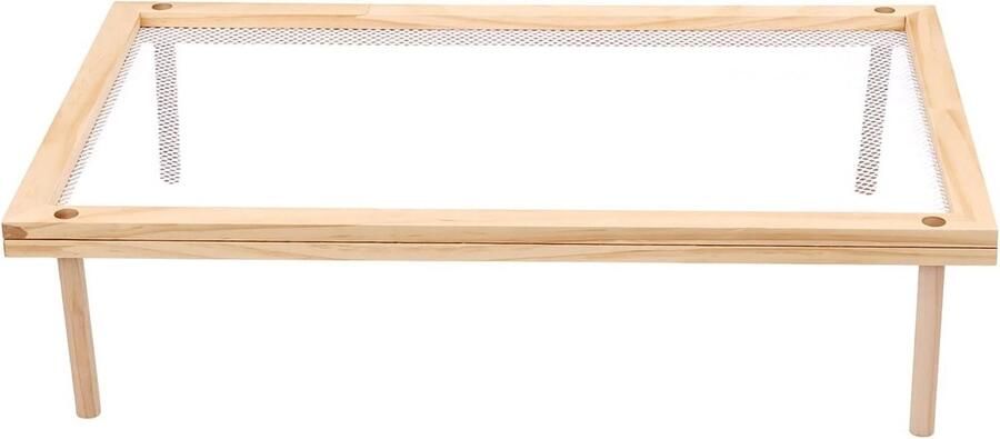 Houten Pasta Droogrek Voedseldroger Standaard Pasta Drogen Verbeterd Luchtstroomontwerp 41D x 29B x 3H cm Houtkleur